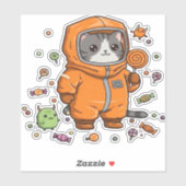 Niedlich Hazmat Cat Halloween Candy Monster Fun Ov Aufkleber (Blatt)