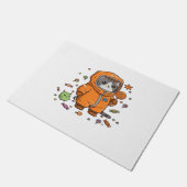Niedlich Hazmat Cat Halloween Candy Monster Fun Ov Fußmatte (Schrägansicht)