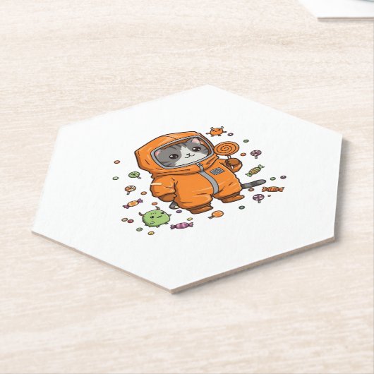 Niedlich Hazmat Cat Halloween Candy Monster Fun Ov Untersetzer (angewinkelt)