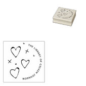 Niedlich Hearstars Doodle Modernes, maßgeschneider Gummistempel (Stempel)