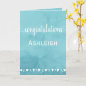 Niedlich Heart Abschluss Herzlichen Glückwunsch Karte (Gelbe Blume)