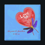 Niedlich Heart Balloon Personalisiert Wedding Magnet<br><div class="desc">Roter herzförmiger Ballon und hübscher Schmetterling mit dem Wort Liebe Save the Date Hochzeitsankündigung oder Bevorzugung Magnet. Füllen Sie Ihre Informationen in der Vorlage aus. Ändern Sie Text- und Schriftart-Größe, Stil und Farbe, indem Sie auf Anpassen klicken. Dieses Design ist auf vielen Produkten in meiner Galerie erhältlich. Besuchen Sie Smilin'Eyes...</div>