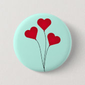 Niedlich Heart Balloons Button (Vorderseite)