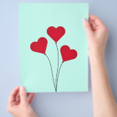 Niedlich Heart Balloons Flyer (Hand)