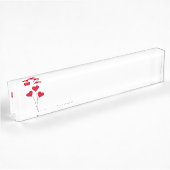 Niedlich Heart Balloons Namensplakette