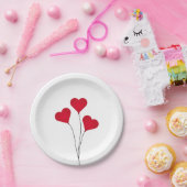 Niedlich Heart Balloons Pappteller (Party)