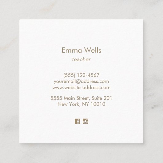 Niedlich Heart Birdhouse Quadratische Visitenkarte (Rückseite)