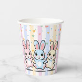 Niedlich Heart Bunny Hoppers Babydusche Pappbecher (Vorderseite)