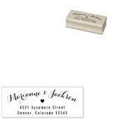 Niedlich Heart Custom Wedding Rücksendeadresse Bri Gummistempel (Stempel)