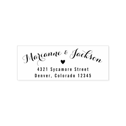 Niedlich Heart Custom Wedding Rücksendeadresse Bri Gummistempel (Prägung)