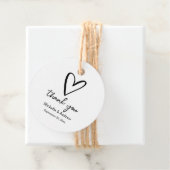 Niedlich Heart Dankeschön Script | Minimale Hochze Geschenkanhänger (Beispiel)