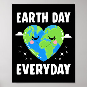 Niedlich Heart Earth Kids Teachers Earth Day Poster