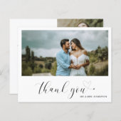 Niedlich Heart Foto Budget Hochzeit Danke Karte (Vorne/Hinten)