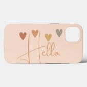Niedlich Heart Hello Boho Case-Mate iPhone Hülle (Rückseite (Horizontal))
