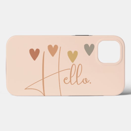 Niedlich Heart Hello Boho Case-Mate iPhone Hülle (Rückseite (Horizontal))