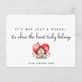 Niedlich Heart House Real Anwesen Marketing Postkarte (Vorderseite)