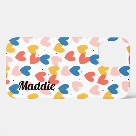 Niedlich Heart Individuelle Name IPhone Case (Rückseite (Horizontal))