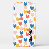 Niedlich Heart Individuelle Name IPhone Case (Rückseite)