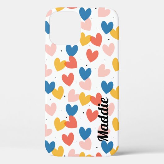 Niedlich Heart Individuelle Name IPhone Case (Rückseite)