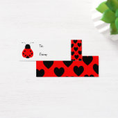 Niedlich Heart Ladybug Geschenkmarke (Schreibtisch)