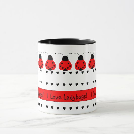 Niedlich Heart Ladybug Tasse (Zentrum)