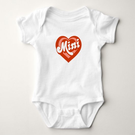 Niedlich Heart Mama Mini Mutter Tochter Baby Strampler (Vorderseite)