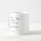 Niedlich Heart Mama Wörterbuch Muttertag Kaffeetasse (Vorderseite Links)