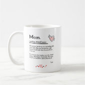 Niedlich Heart Mama Wörterbuch Muttertag Kaffeetasse (Links)