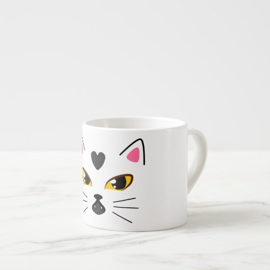Niedlich Heart Mark Kitty Cat Tasse (Vorderseite Rechts)