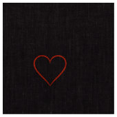 Niedlich Heart Modern Black Red Stoff (Nahaufnahme)