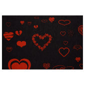 Niedlich Heart Modern Black Red Stoff (Fat Quarter (45,7 x 55,9 cm))