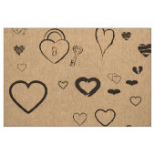 Niedlich Heart Modern Dark Gray Stoff (Fat Quarter (45,7 x 55,9 cm))