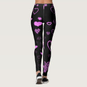 Niedlich Heart Modern Orchid Leggings (Rückseite)