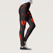 Niedlich Heart Modern Red Leggings (Rechts)