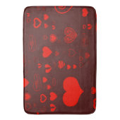 Niedlich Heart Modern Red Pattern Badematte (Vorderseite Vertikal)