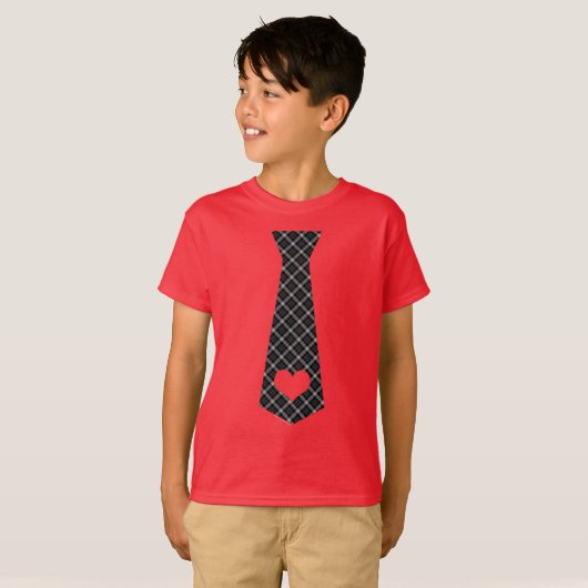 Niedlich Heart Necktie Business Liebe Boys Valenti T-Shirt (Vorne ganz)