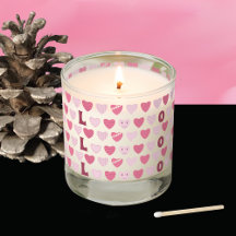 Niedlich Heart Pattern Scented Jar Candle
