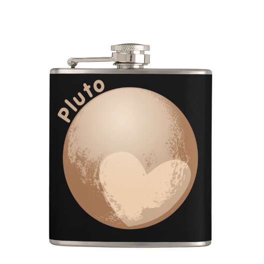 Niedlich Heart Pluto Flachmann (Vorderseite)