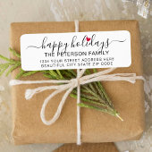 Niedlich Heart Script Happy Holidays Rücksendeadre