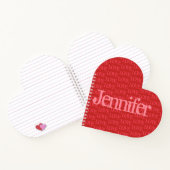 Niedlich Heart Shaped Liebe Personalisiert Noteboo Notizblock (Innenseite)