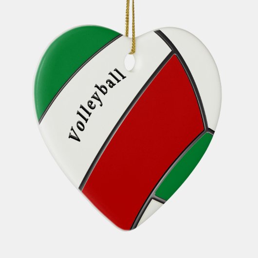 Niedlich Heart Shaped Volleyball Weihnachtsschmuck (Rechts)