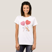 Niedlich Heart Sucker Valentinstag T - Shirt (Vorne ganz)