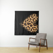 Niedlich Heart Valentines Leopard Muster Wandteppich (Beispiel (Horizontal))