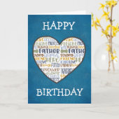 Niedlich Heart Vater Geburtstag Karte (Gelbe Blume)