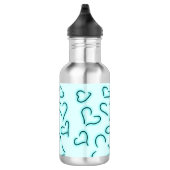 Niedlich Hearts Blue Edelstahlflasche (Rechts)