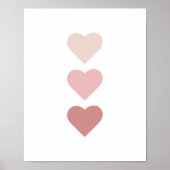 Niedlich Hearts Boho Kinderzimmer Poster (Vorne)