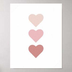 Niedlich Hearts Boho Kinderzimmer Poster