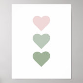 Niedlich Hearts Boho Kinderzimmer Poster (Vorne)