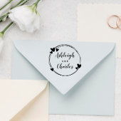 Niedlich Hearts Calligrafy Names Gummistempel