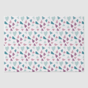 Niedlich Hearts Doodle Rose Valentinstag Rosa Aqua Seidenpapier